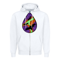 White halloween bat  teardrop Zipper Hoodie - BundleAndBundleShop