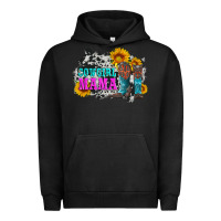 Pigment Black cowgirl mama with boots and sunflowers and cowhide Urban Hoodie - Artiststas