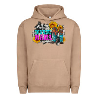 Pigment Burro cowgirl mama with boots and sunflowers and cowhide Urban Hoodie - Artiststas