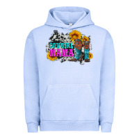 Pigment Grape Ice cowgirl mama with boots and sunflowers and cowhide Urban Hoodie - Artiststas