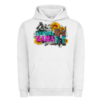 Pigment Lunar Rock cowgirl mama with boots and sunflowers and cowhide Urban Hoodie - Artiststas