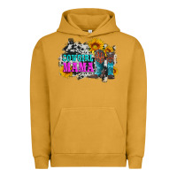 Pigment Peanut Butter cowgirl mama with boots and sunflowers and cowhide Urban Hoodie - Artiststas