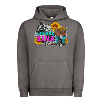 Pigment Tornado cowgirl mama with boots and sunflowers and cowhide Urban Hoodie - Artiststas