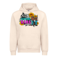 Sandshell cowgirl mama with boots and sunflowers and cowhide Urban Hoodie - Artiststas