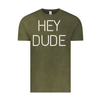Vintage Olive Hey Dude Tee Womens Mens Gift Vintage Tee - minhPixels