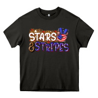 Asphalt stars and stripes Heavy Core Tee - NancyCooperArtShop