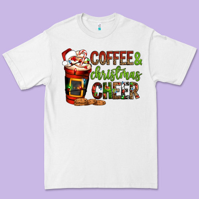 Coffee And Christmas Cheer Premium Tee Designed By Nancycooperartshop