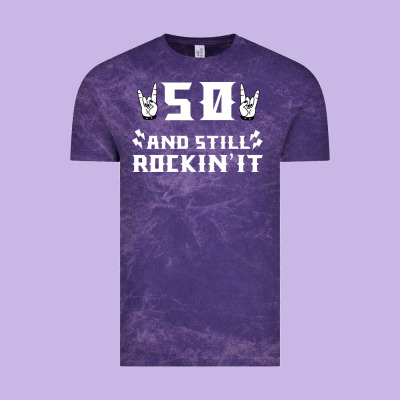 50 Birthday Rock Whitw Vintage Tee Designed By Bettercallsaul
