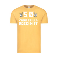 Vintage Mustard 50 birthday rock whitw Vintage Tee - Bettercallsaul