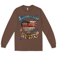 Chestnut American heart southern soul Long Sleeve Tee - HowdyJamesFarm
