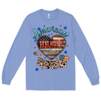 Colony Blue American heart southern soul Long Sleeve Tee - HowdyJamesFarm
