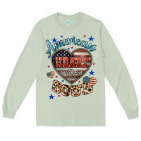 Matcha American heart southern soul Long Sleeve Tee - HowdyJamesFarm