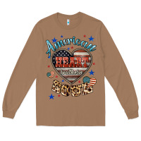 Toasted Coconut American heart southern soul Long Sleeve Tee - HowdyJamesFarm
