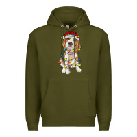 Army Green christmas beagle Premium Hoodie - RanaPortraitStore