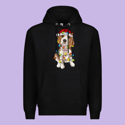 Christmas Beagle Premium Hoodie Designed By Ranaportraitstore