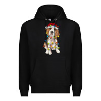 Black christmas beagle Premium Hoodie - RanaPortraitStore