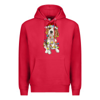 Cardinal christmas beagle Premium Hoodie - RanaPortraitStore