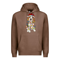 Chestnut christmas beagle Premium Hoodie - RanaPortraitStore