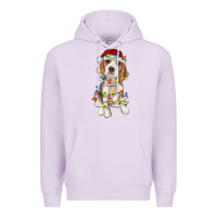 Lilac christmas beagle Premium Hoodie - RanaPortraitStore