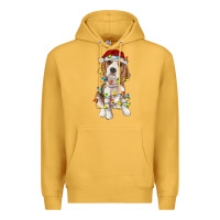 Mustard christmas beagle Premium Hoodie - RanaPortraitStore