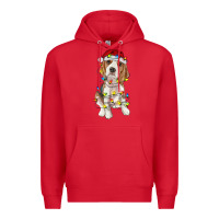 Red christmas beagle Premium Hoodie - RanaPortraitStore