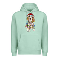 Seafoam christmas beagle Premium Hoodie - RanaPortraitStore