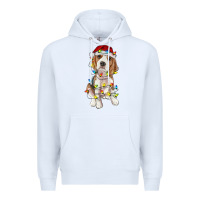 White christmas beagle Premium Hoodie - RanaPortraitStore