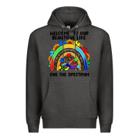 Charcoal Heather Autism rainbow Premium Hoodie - FaDigitalArtStudio
