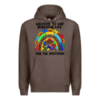 Coffee Autism rainbow Premium Hoodie - FaDigitalArtStudio