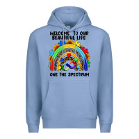 Colony Blue Autism rainbow Premium Hoodie - FaDigitalArtStudio
