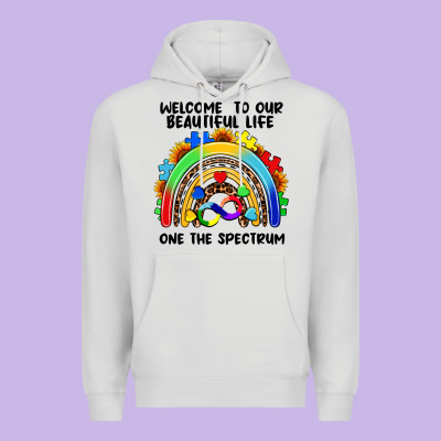 Autism Rainbow Premium Hoodie Designed By Fadigitalartstudio