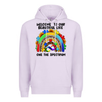 Lilac Autism rainbow Premium Hoodie - FaDigitalArtStudio