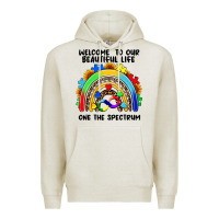 Oatmeal Heather Autism rainbow Premium Hoodie - FaDigitalArtStudio