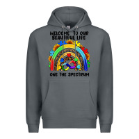 Rock Autism rainbow Premium Hoodie - FaDigitalArtStudio