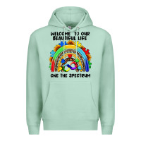 Seafoam Autism rainbow Premium Hoodie - FaDigitalArtStudio