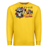 Lemon Merry Christmas  skull Premium Sweatshirt - CowhideDigitalArt