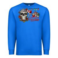 True Royal Merry Christmas  skull Premium Sweatshirt - CowhideDigitalArt
