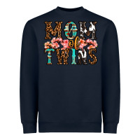 Navy mom of twins Heavyweight Sweatshirt - OliviaCreatesArt
