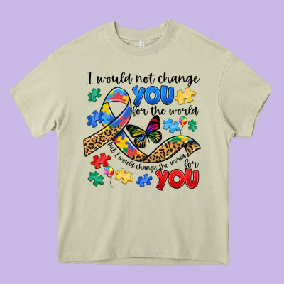 I Would Not Change You Autism Heavy Core Tee Designed By Jahusdesignshop
