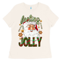 Bone Feeling Jolly with Santa Ladies Tee - NancyCooperArtShop