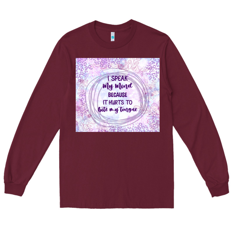 It Hurts To Bite My Tongue Long Sleeve Tee by TumblerDesignByShophia | Teevron