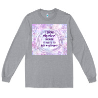 Heather Grey it hurts to bite my tongue Long Sleeve Tee - TumblerDesignByShophia