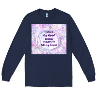 Navy it hurts to bite my tongue Long Sleeve Tee - TumblerDesignByShophia