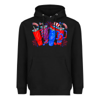 Black american obsessive cup Heavyweight Hoodie - CowhideDigitalArt