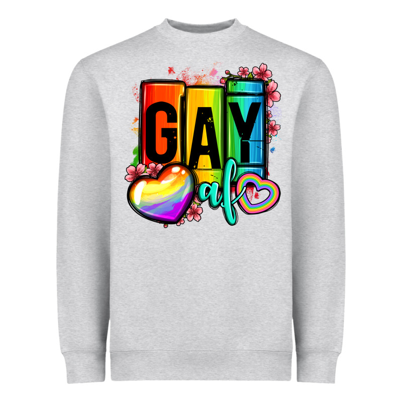 Gay Af Heavyweight Sweatshirt by OliviaCreatesArt | Teevron