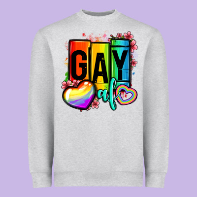 Gay Af Heavyweight Sweatshirt Designed By Oliviacreatesart