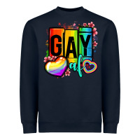 Navy gay af Heavyweight Sweatshirt - OliviaCreatesArt