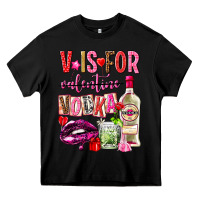 Black v is for vodka Heavy Core Tee - NancyCooperArtShop
