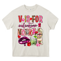 Cream v is for vodka Heavy Core Tee - NancyCooperArtShop