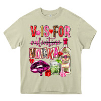 Mossy v is for vodka Heavy Core Tee - NancyCooperArtShop